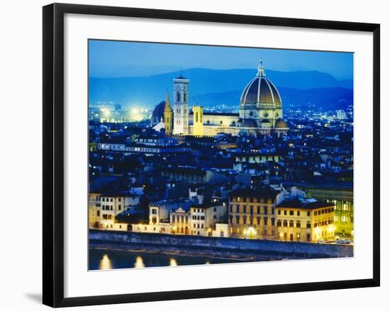 La Badia, San Lorenzo, Cathedral and Campanile, Florence, Italy-Peter Scholey-Framed Photographic Print