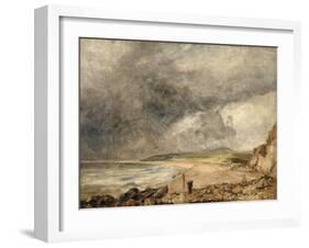La Baie de Weymouth à l'approche de l'orage-John Constable-Framed Giclee Print