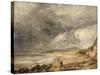 La Baie de Weymouth à l'approche de l'orage-John Constable-Stretched Canvas