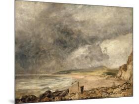 La Baie de Weymouth à l'approche de l'orage-John Constable-Mounted Premium Giclee Print