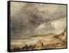 La Baie de Weymouth à l'approche de l'orage-John Constable-Framed Stretched Canvas