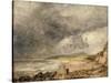 La Baie de Weymouth à l'approche de l'orage-John Constable-Stretched Canvas