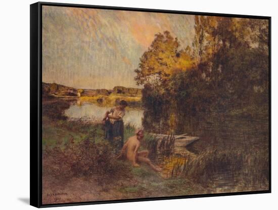 'La Baigneuse', 1907, (1938)-Leon-Augustin Lhermitte-Framed Stretched Canvas