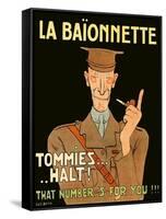 La Baionnette Cover - French Impression of British Officer-Gus Bofa-Framed Stretched Canvas