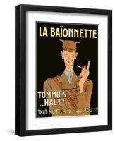 La Baionnette Cover - French Impression of British Officer-Gus Bofa-Framed Art Print