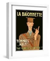 La Baionnette Cover - French Impression of British Officer-Gus Bofa-Framed Art Print