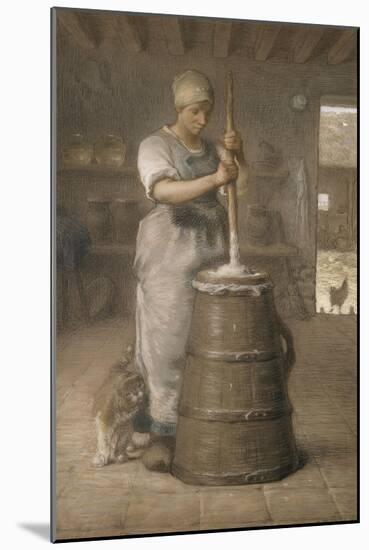 La baratteuse-Jean-François Millet-Mounted Giclee Print