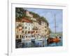 La Barca Rossa Alla Calata-Guido Borelli-Framed Premium Giclee Print