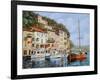 La Barca Rossa Alla Calata-Guido Borelli-Framed Giclee Print