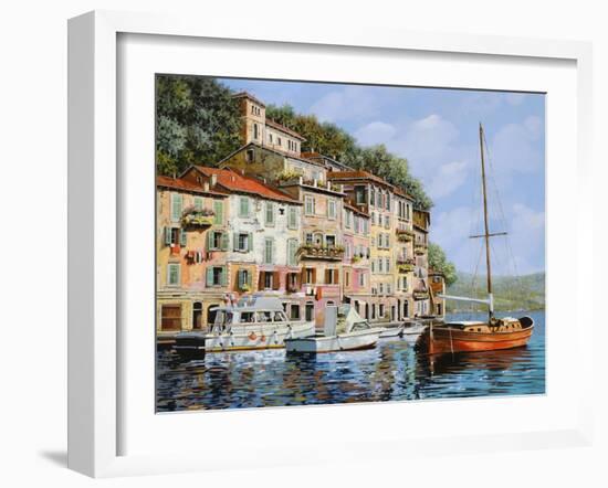 La Barca Rossa Alla Calata-Guido Borelli-Framed Giclee Print