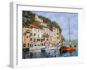 La Barca Rossa Alla Calata-Guido Borelli-Framed Giclee Print