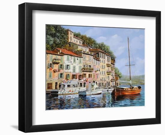 La Barca Rossa Alla Calata-Guido Borelli-Framed Premium Giclee Print