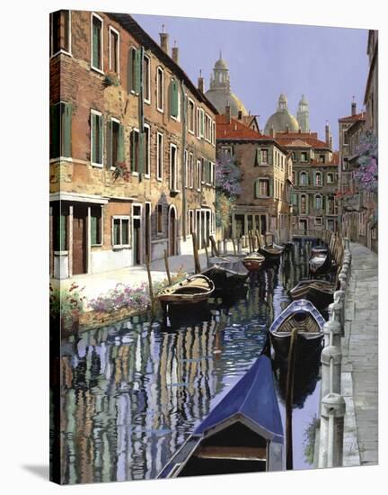 La Barche Sul Canale-Guido Borelli-Stretched Canvas