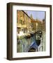 La Barche Sul Canale-Guido Borelli-Framed Art Print