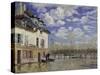 La Barque During the Flood at Port-Marly, c.1876-Alfred Sisley-Stretched Canvas