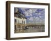 La Barque During the Flood at Port-Marly, c.1876-Alfred Sisley-Framed Giclee Print