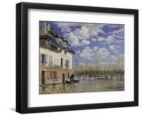 La Barque During the Flood at Port-Marly, c.1876-Alfred Sisley-Framed Giclee Print