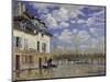 La Barque During the Flood at Port-Marly, c.1876-Alfred Sisley-Mounted Giclee Print