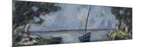 La barque et les baigneurs-Paul Cézanne-Mounted Premium Giclee Print