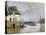La barque pendant l'inondation à Port-Marly-Alfred Sisley-Stretched Canvas