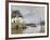 La barque pendant l'inondation à Port-Marly-Alfred Sisley-Framed Giclee Print