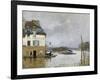 La barque pendant l'inondation à Port-Marly-Alfred Sisley-Framed Giclee Print