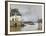 La barque pendant l'inondation à Port-Marly-Alfred Sisley-Framed Giclee Print