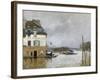 La barque pendant l'inondation à Port-Marly-Alfred Sisley-Framed Giclee Print