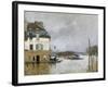 La barque pendant l'inondation à Port-Marly-Alfred Sisley-Framed Giclee Print