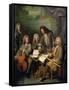 La Barre and Other Musicians, circa 1710-Robert Tournieres-Framed Stretched Canvas