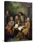 La Barre and Other Musicians, circa 1710-Robert Tournieres-Stretched Canvas