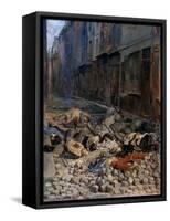 La Barricade, Rue de La Mortellerie, c.1848-Jean-Louis Ernest Meissonier-Framed Stretched Canvas