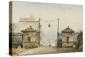 La barrière de Ménilmontant en 1830-Pierre-Luc Cicéri-Stretched Canvas