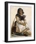 La Basana (Woman Sloppy and Disheveled), 18th Century, by Carlo Lasinio (1759-1838), Colored-null-Framed Giclee Print