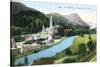 La Basilique Et Le Gave, Lourdes, France, 1933-null-Stretched Canvas