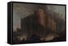 La Bastille, dans les premiers jours de sa démolition-Hubert Robert-Framed Stretched Canvas