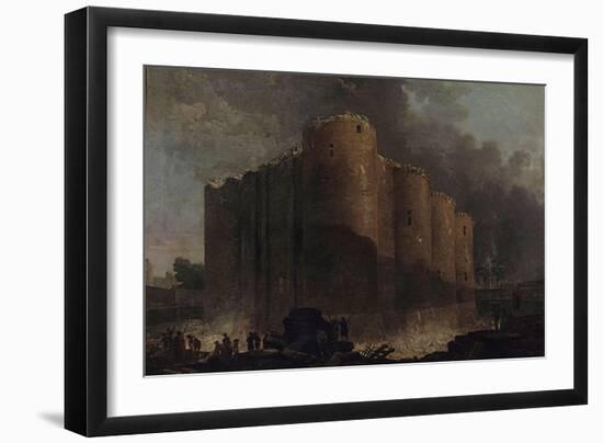 La Bastille, dans les premiers jours de sa démolition-Hubert Robert-Framed Giclee Print