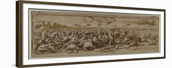 La Bataille de Constantin contre Maxence dite aussi La bataille du pont Milvius-Raffaello Sanzio-Framed Premium Giclee Print