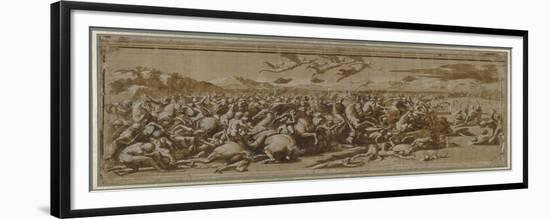 La Bataille de Constantin contre Maxence dite aussi La bataille du pont Milvius-Raffaello Sanzio-Framed Premium Giclee Print