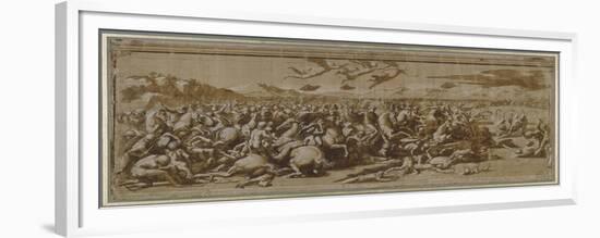 La Bataille de Constantin contre Maxence dite aussi La bataille du pont Milvius-Raffaello Sanzio-Framed Premium Giclee Print