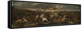La bataille de Constantin-Raffaello Sanzio-Framed Stretched Canvas
