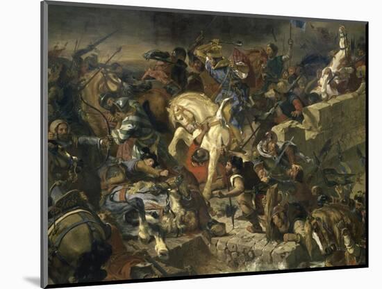 La Bataille de Taillebourg-Eugene Delacroix-Mounted Giclee Print