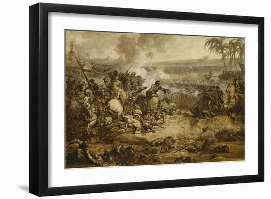 La bataille des Pyramides (21 Juillet 1798) ; esquisse-Francois Andre Vincent-Framed Giclee Print