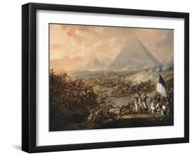 La Bataille des Pyramides (21 juillet 1798)-François Louis Joseph Watteau-Framed Giclee Print