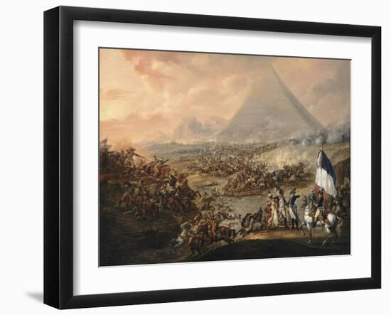 La Bataille des Pyramides (21 juillet 1798)-François Louis Joseph Watteau-Framed Giclee Print