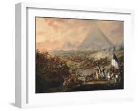 La Bataille des Pyramides (21 juillet 1798)-François Louis Joseph Watteau-Framed Giclee Print