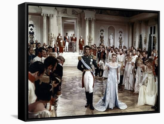 LA BELLE and L'EMPEREUR, 1959 par Axel von Ambesser with Jean Claude Pascal and Romy Schneider (pho-null-Framed Stretched Canvas