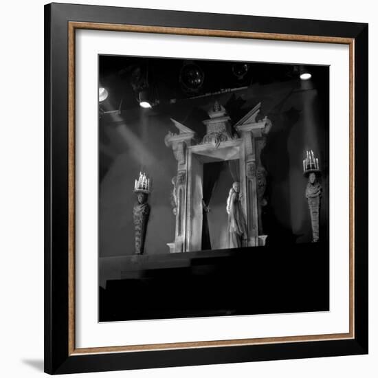 La Belle and la Bete BEAUTY AND THE BEAST by Jean Cocteau with Josette Day, 1946 (b/w photo)-null-Framed Photo