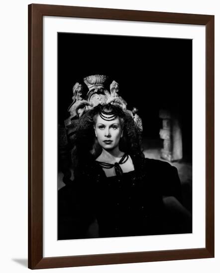 La Belle and la Bete BEAUTY AND THE BEAST by Jean Cocteau with Josette Day, 1946 (b/w photo)-null-Framed Photo