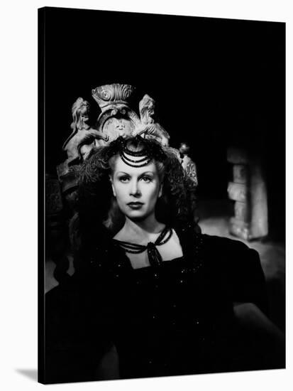 La Belle and la Bete BEAUTY AND THE BEAST by Jean Cocteau with Josette Day, 1946 (b/w photo)-null-Stretched Canvas